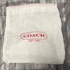 Coach White and Red Dust Bag